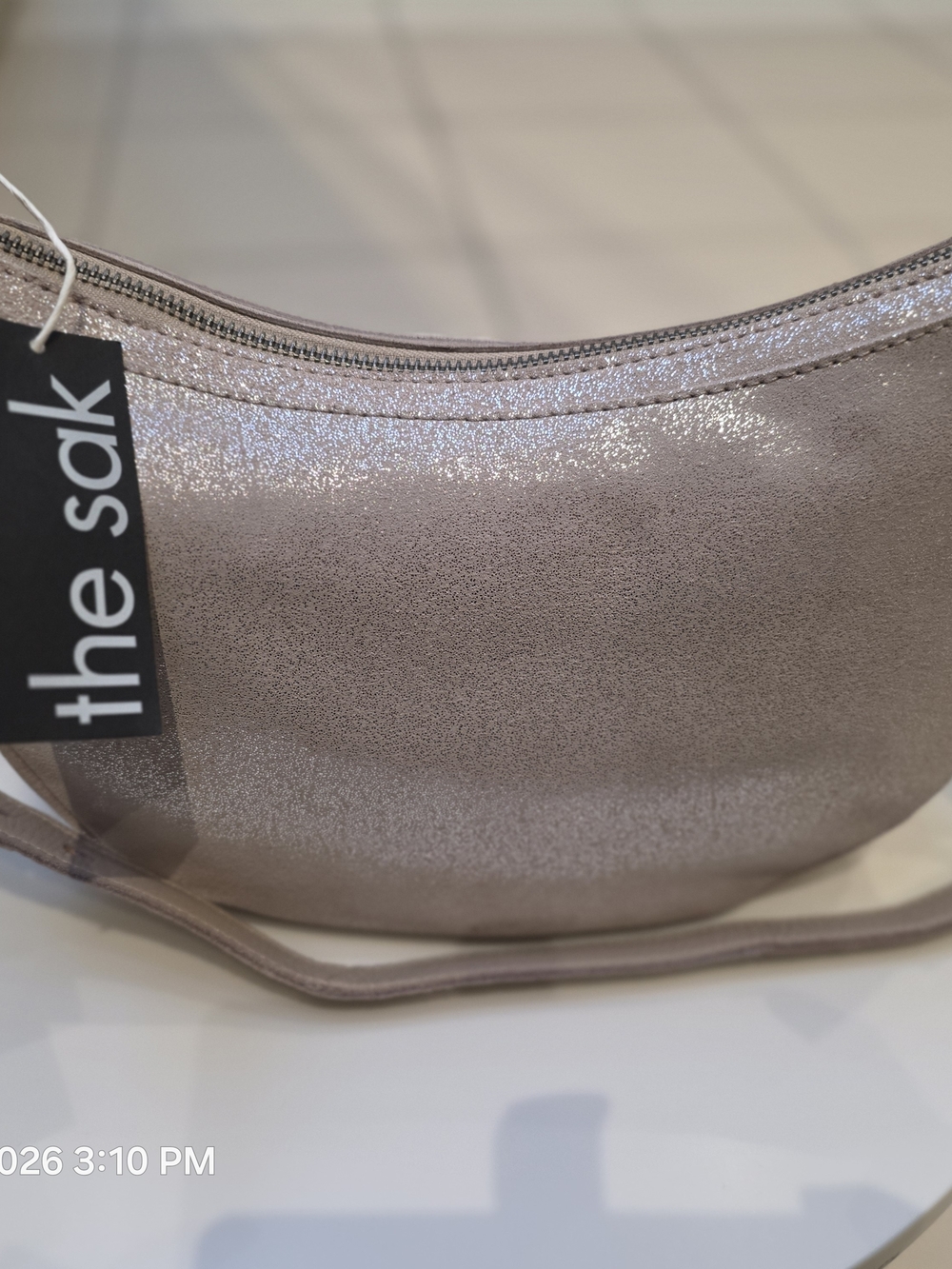 The Sak TESS SHOULDER BAG Sand Sparkle Suede *NWT*